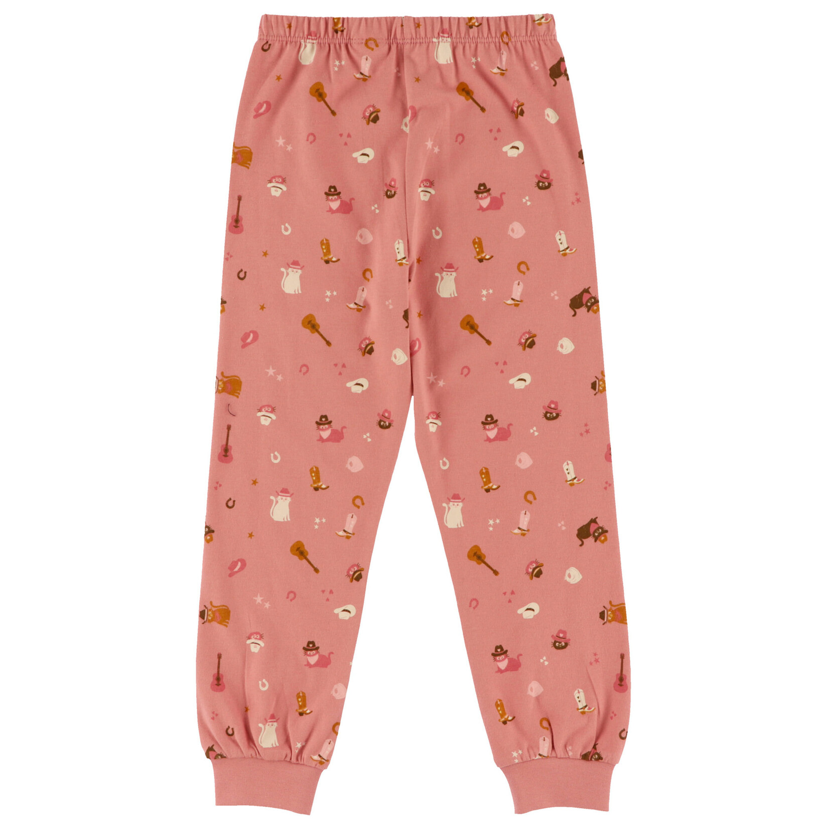 Nanö NANÖ - Ensemble pyjama deux pièces rose avec imprimé de chat western