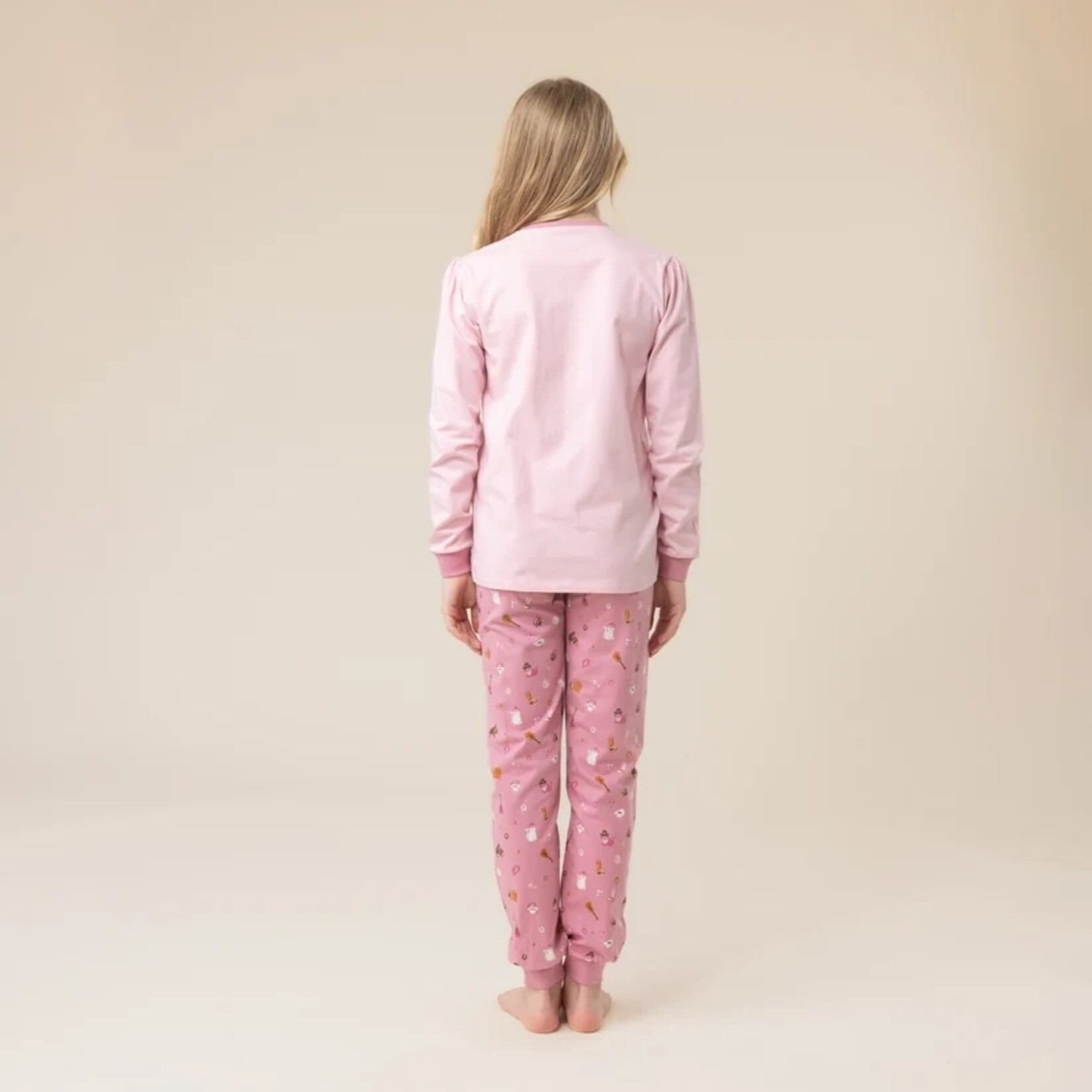 Nanö NANÖ - Pink two-piece pyjama set with western cat print