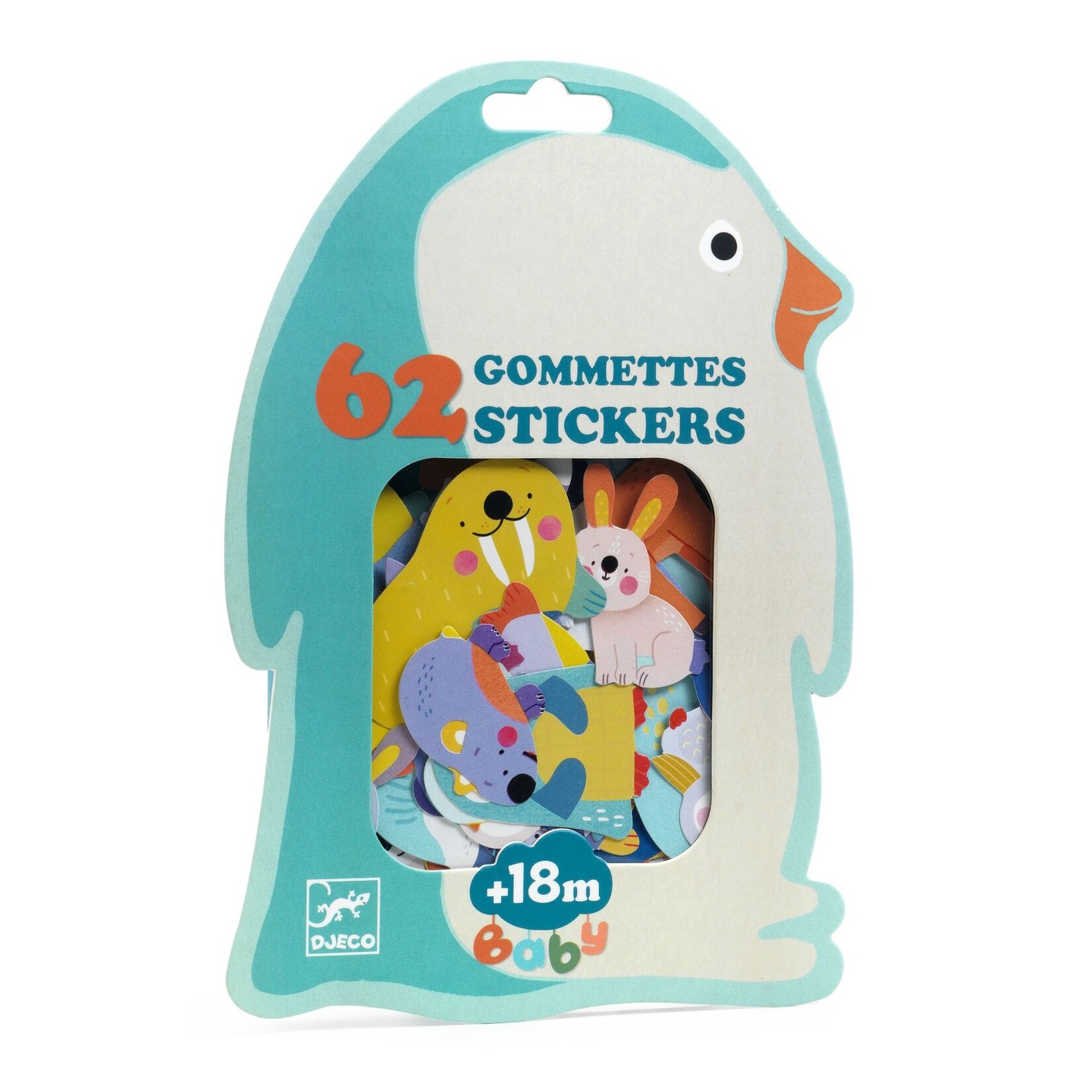 Djeco DJECO - 62 autocollants pour les petits 'Animaux de la banquise'