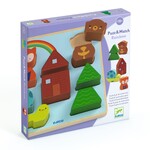 Djeco DJECO - Casse-tête relief en bois et jeu de construction 'Rainbow'