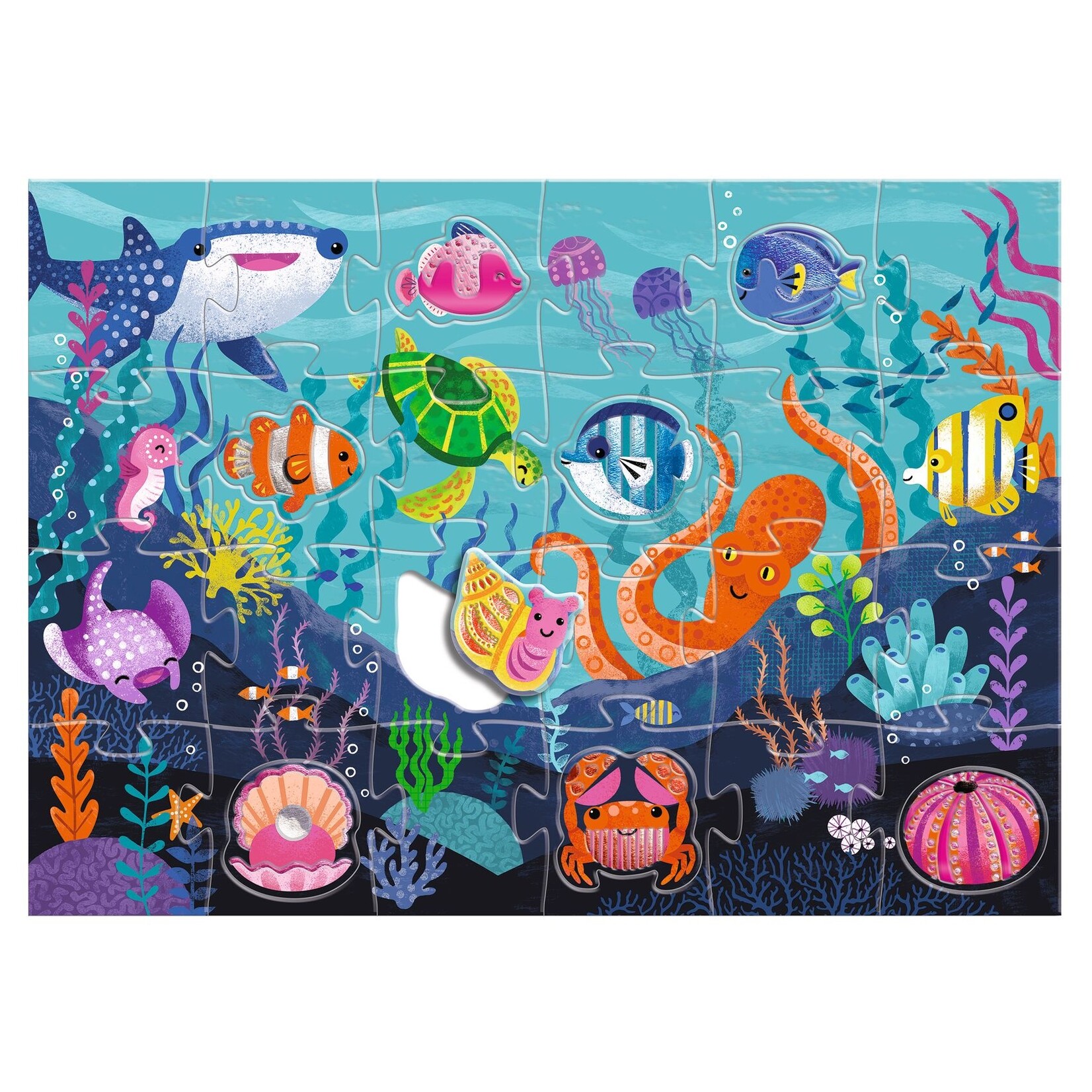 Djeco DJECO - Casse-têtes géants tactiles 'Sous la mer'