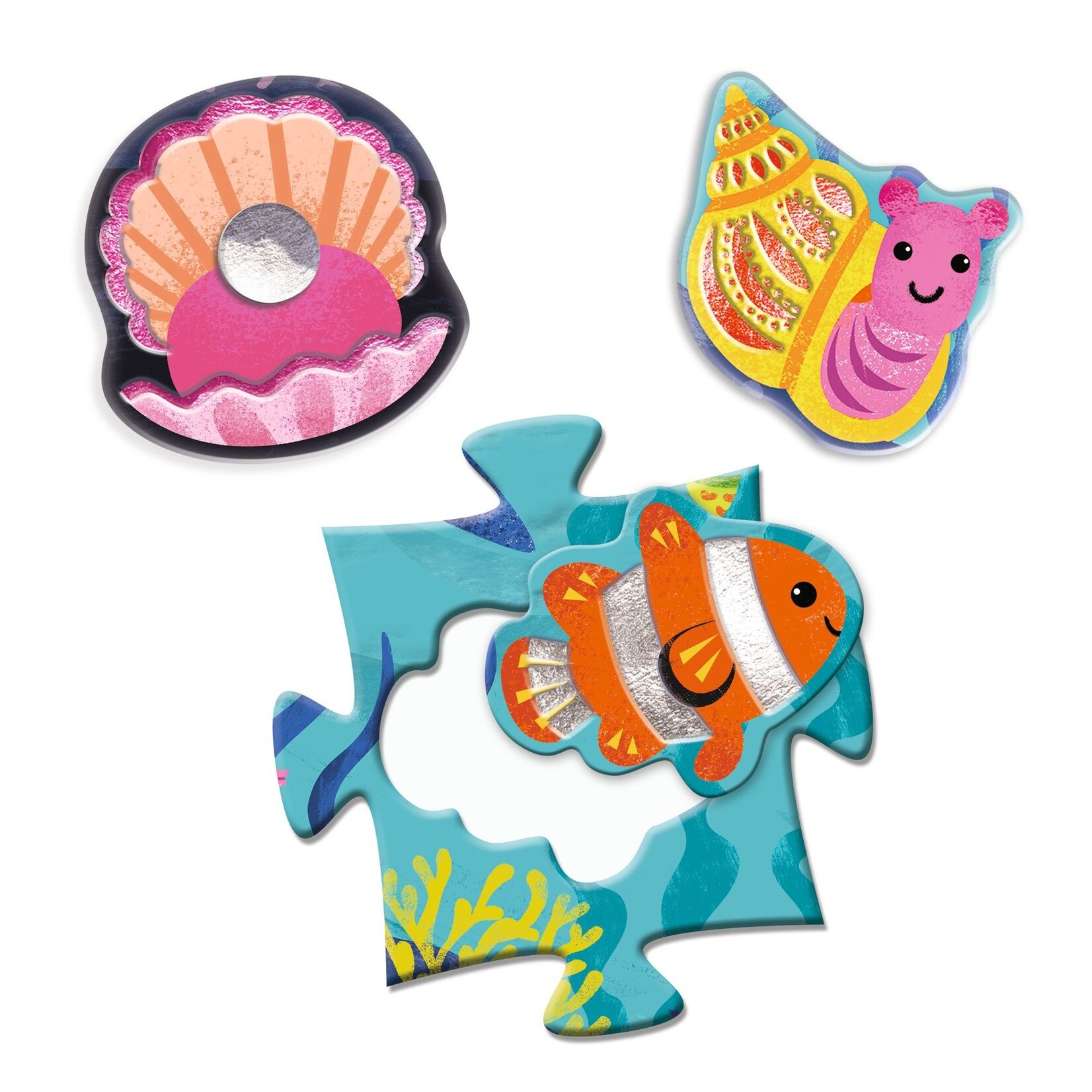 Djeco DJECO - Casse-têtes géants tactiles 'Sous la mer'