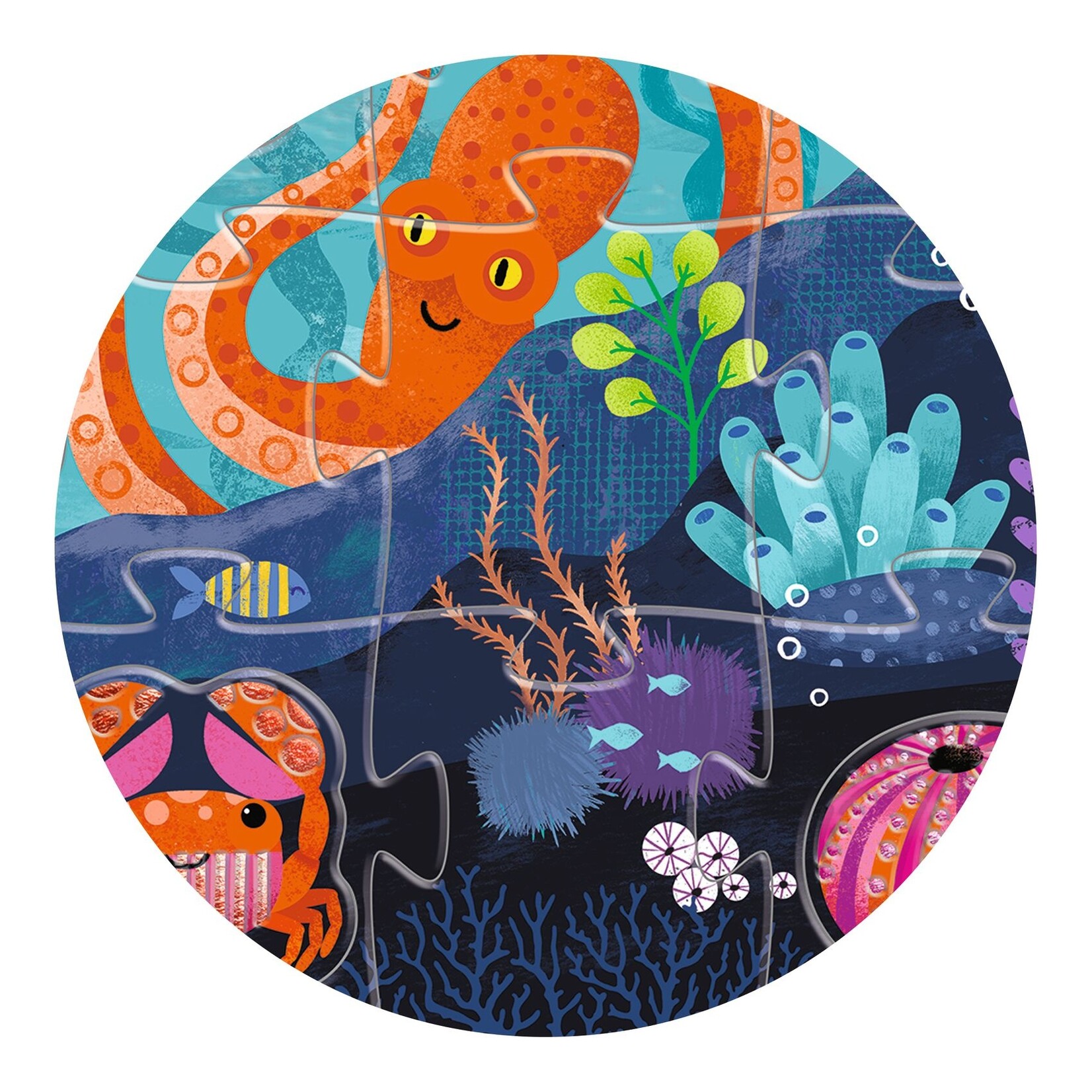 Djeco DJECO - Casse-têtes géants tactiles 'Sous la mer'