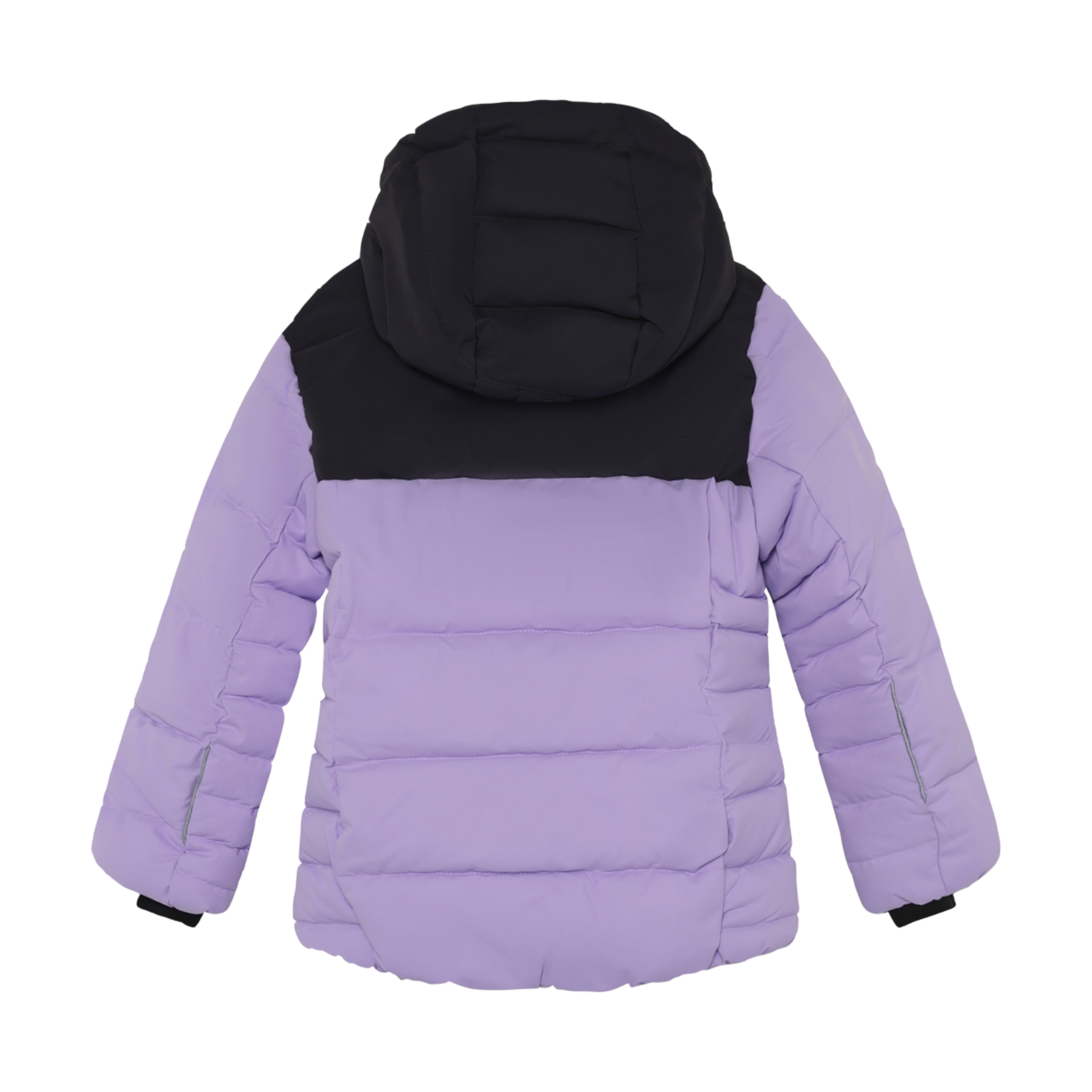 Color Kids COLOR KIDS - Black and purple quilted ski puffer jacket