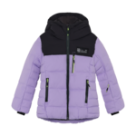 Color Kids COLOR KIDS - Black and purple quilted ski puffer jacket