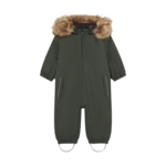Color Kids ** PROMO LÊVE-TÔT**  COLOR KIDS - Habit de neige une pièce avec fausse fourrure (2 À 4 ANS) - Uni vert forêt