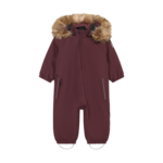 Color Kids ** PROMO LÊVE-TÔT**  COLOR KIDS - Habit de neige une pièce avec fausse fourrure (2 À 4 ANS) - Uni bordeaux