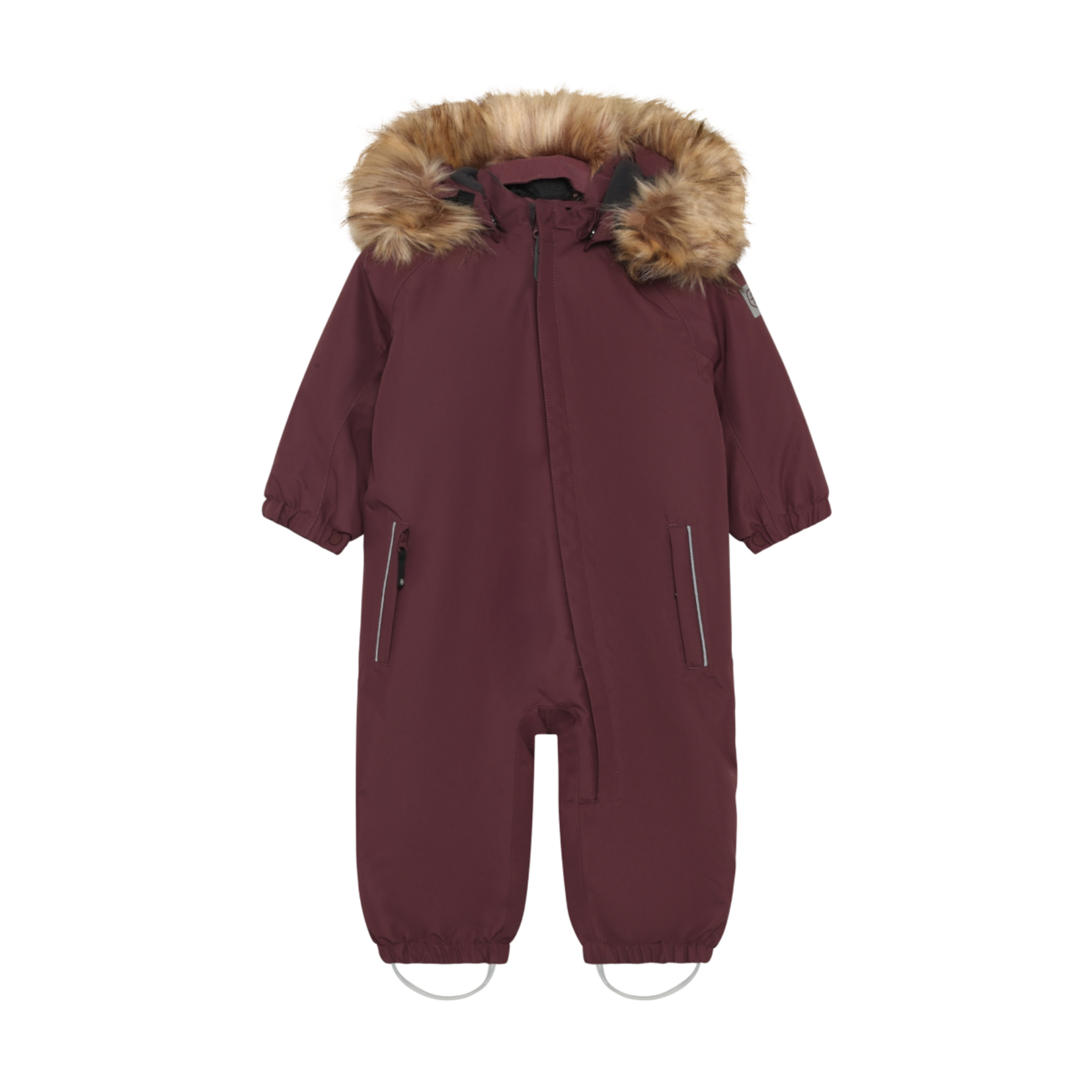 Color Kids COLOR KIDS - Habit de neige une pièce avec fausse fourrure - Uni bordeaux