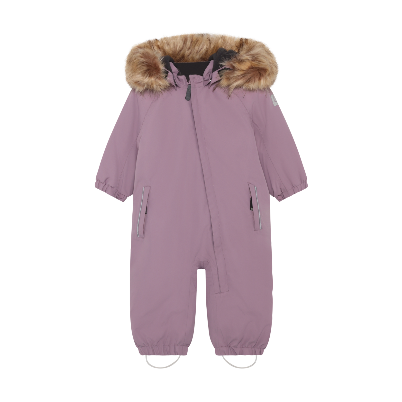 Color Kids COLOR KIDS - Habit de neige une pièce avec fausse fourrure - Uni rose mauve
