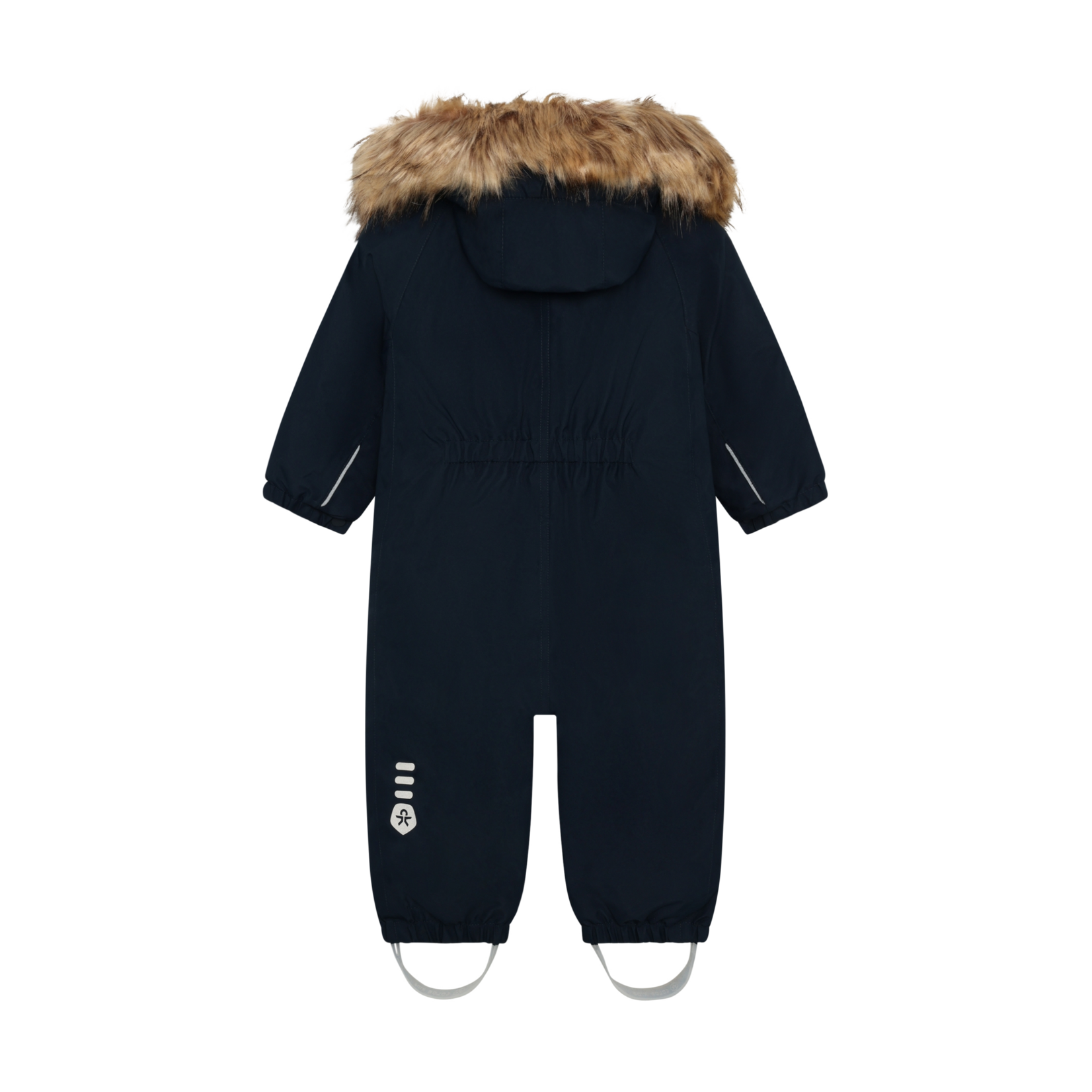 Color Kids COLOR KIDS - One-piece snowsuit with faux fur – Solid dark navy blue