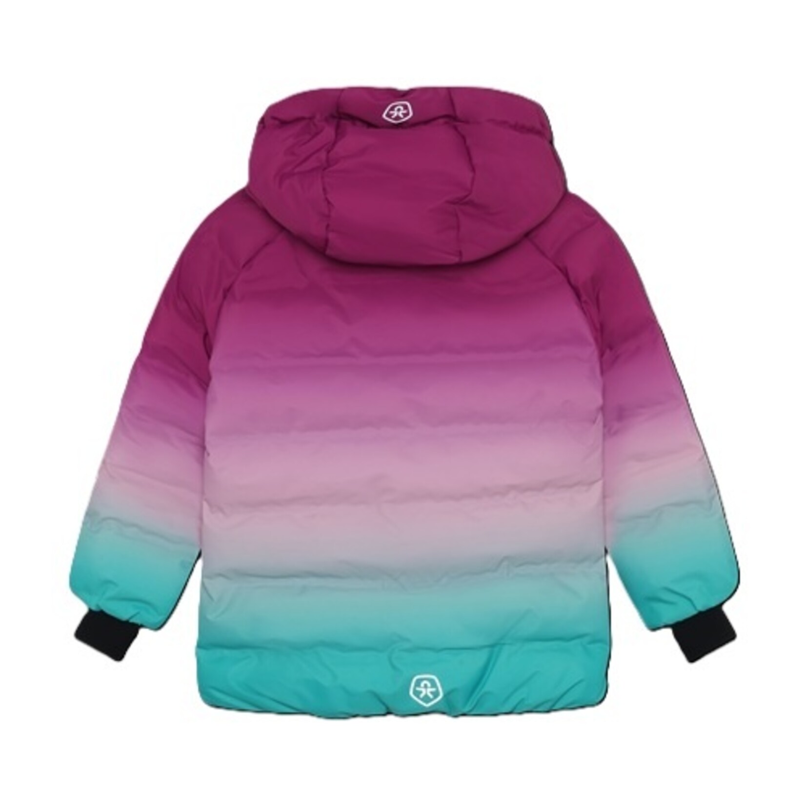 Color Kids COLOR KIDS - Quilted ski jacket with a pink and blue gradient effect