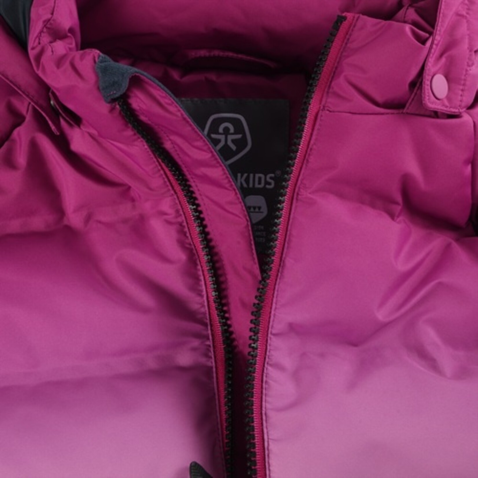 Color Kids COLOR KIDS - Quilted ski jacket with a pink and blue gradient effect