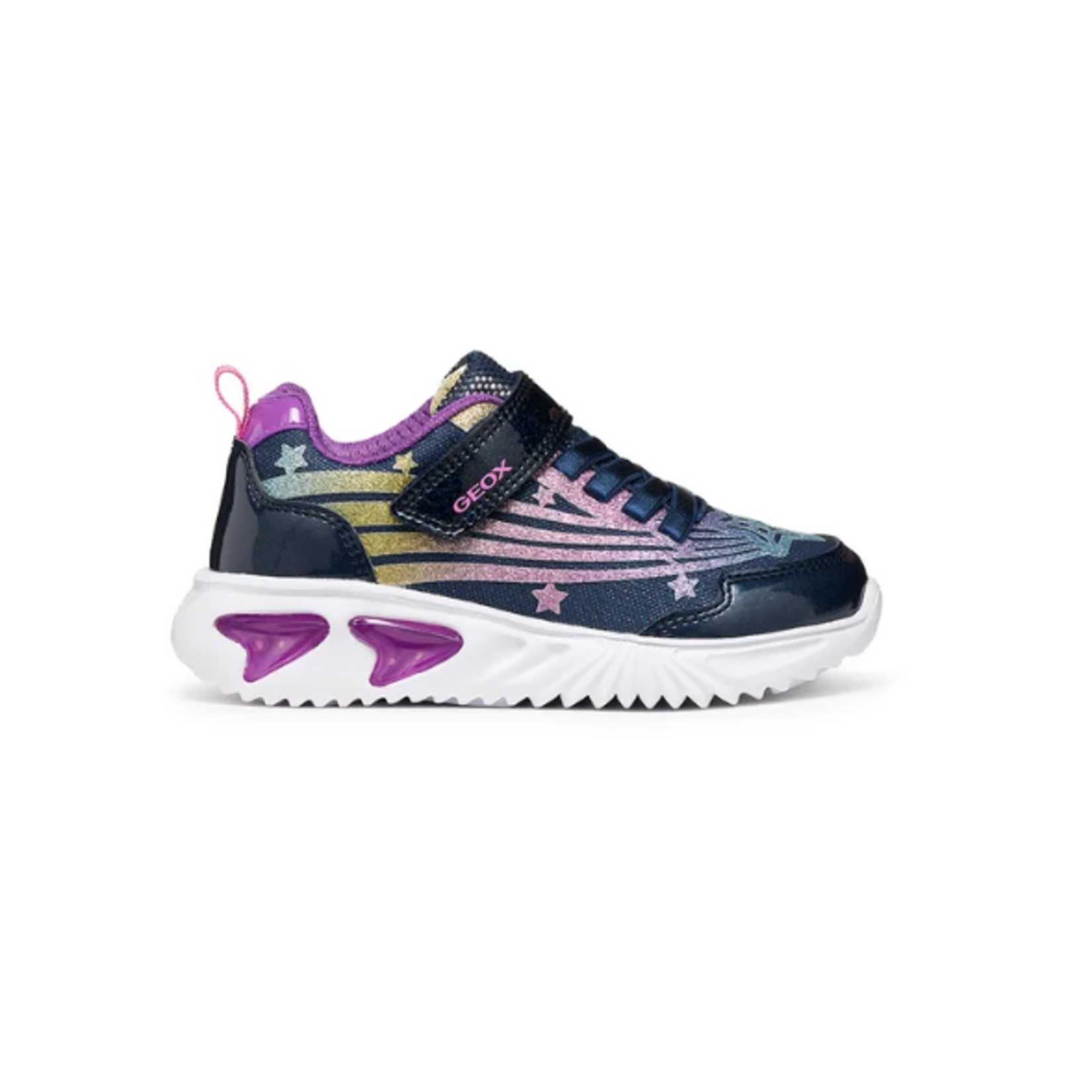 Geox GEOX - Chaussures de sport avec lumières 'J. Assister - Navy/Purple'