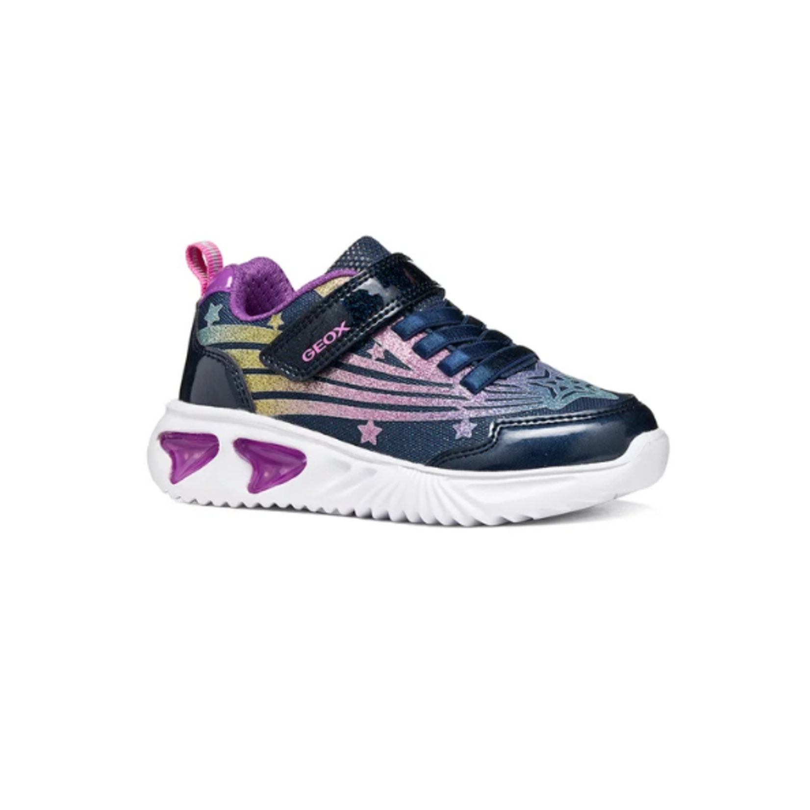 Geox GEOX - Chaussures de sport avec lumières 'J. Assister - Navy/Purple'