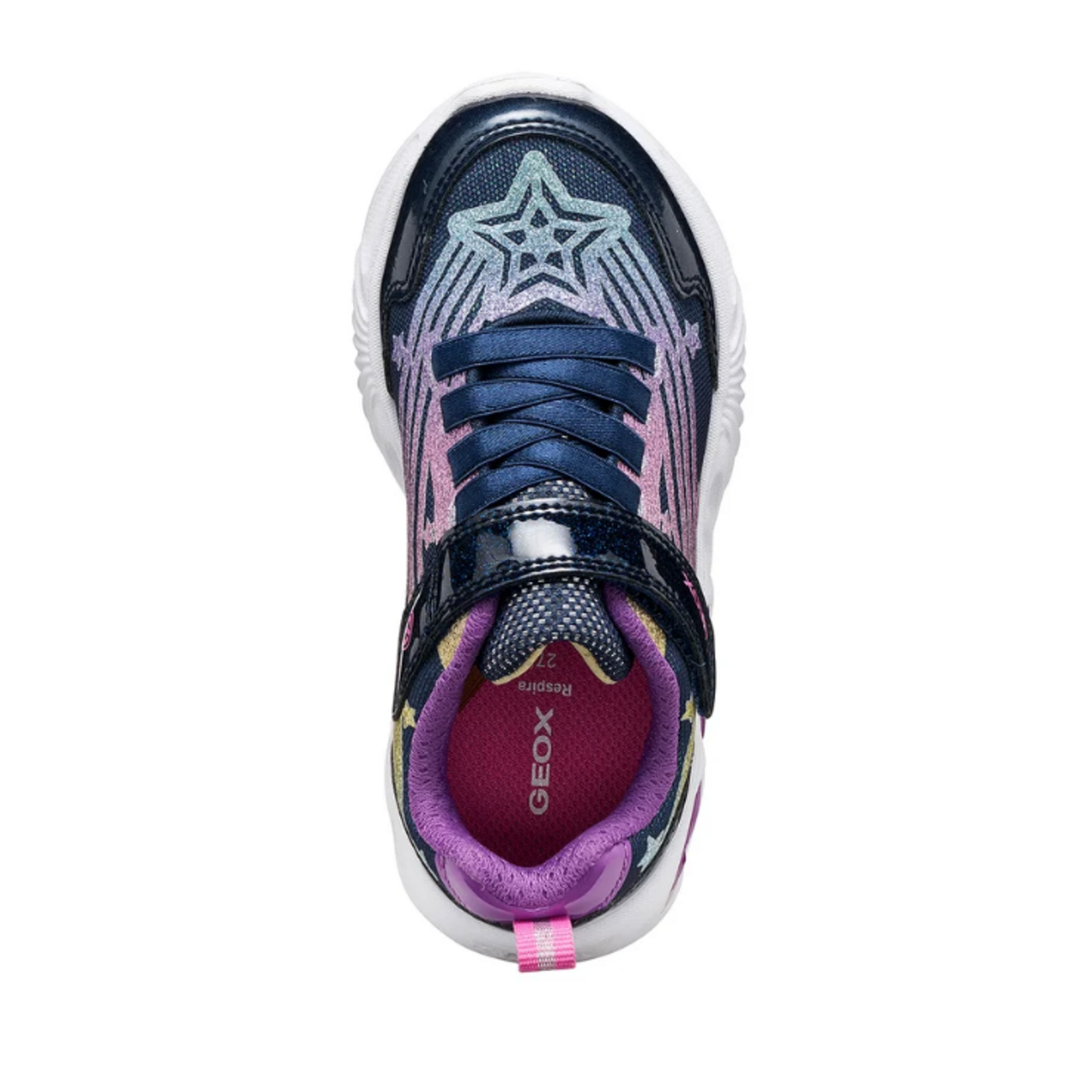 Geox GEOX - Light-up sports shoes 'J. Assister - Navy/Purple'
