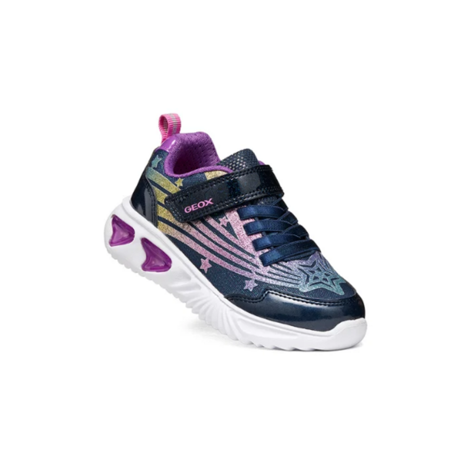 Geox GEOX - Light-up sports shoes 'J. Assister - Navy/Purple'