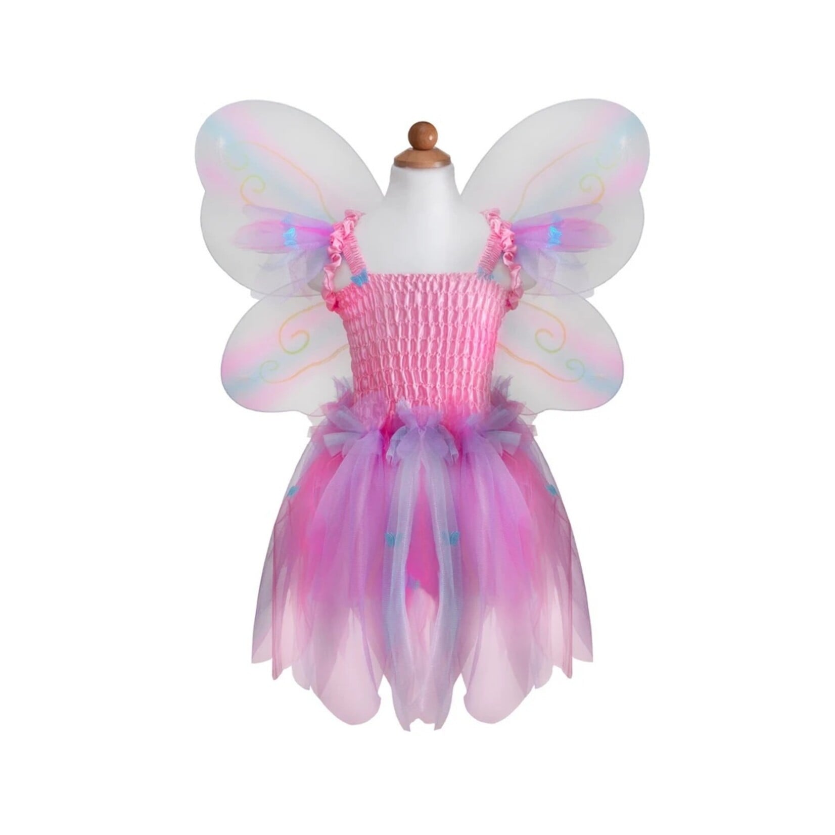 Great Pretenders GREAT PRETENDERS - Multicoloured tutu dress with butterfly wings and wand (ages 5-6)