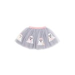 Great Pretenders GREAT PRETENDERS - 'Glam Ghost' grey tutu/skirt with glittery ghost patterns (ages 4-6)