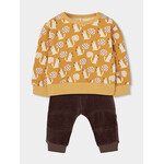 Boboli BOBOLI - Ensemble 2 pièces - Chandail manches longues avec imprimé écureuil et pantalon souple en velour cotelé