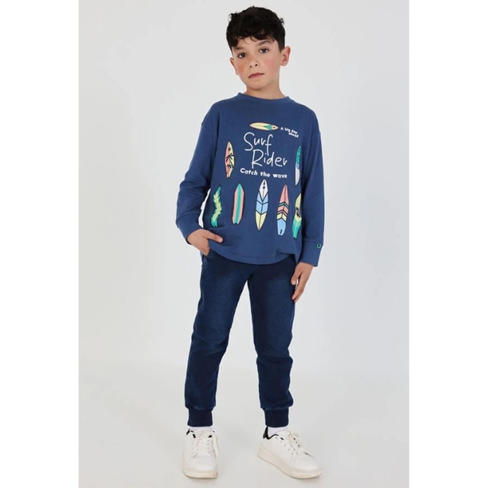 Boboli BOBOLI- Pantalon joggings bleu denim