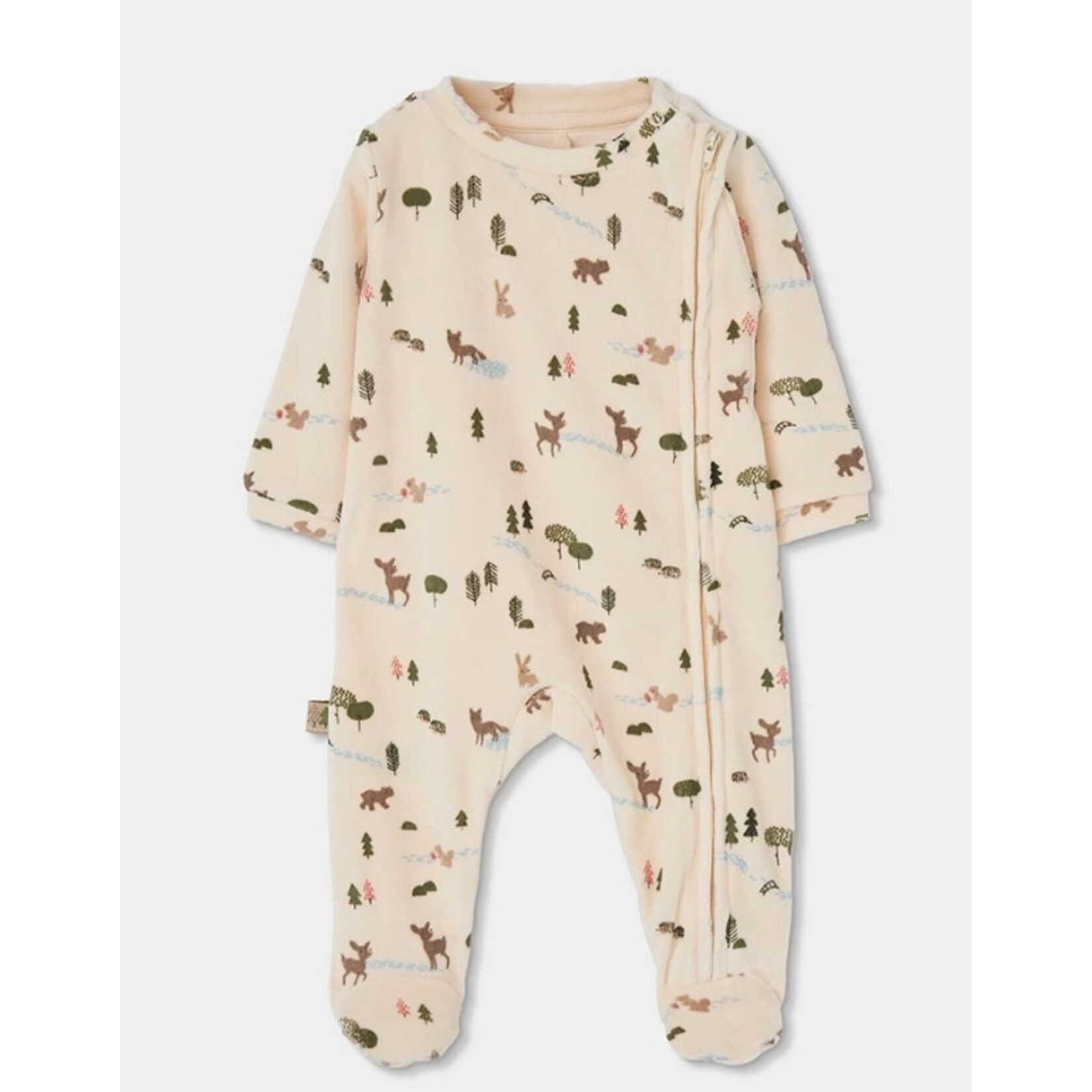 Boboli BOBOLI - Pyjama chaud en velour avec imprimé forêt.
