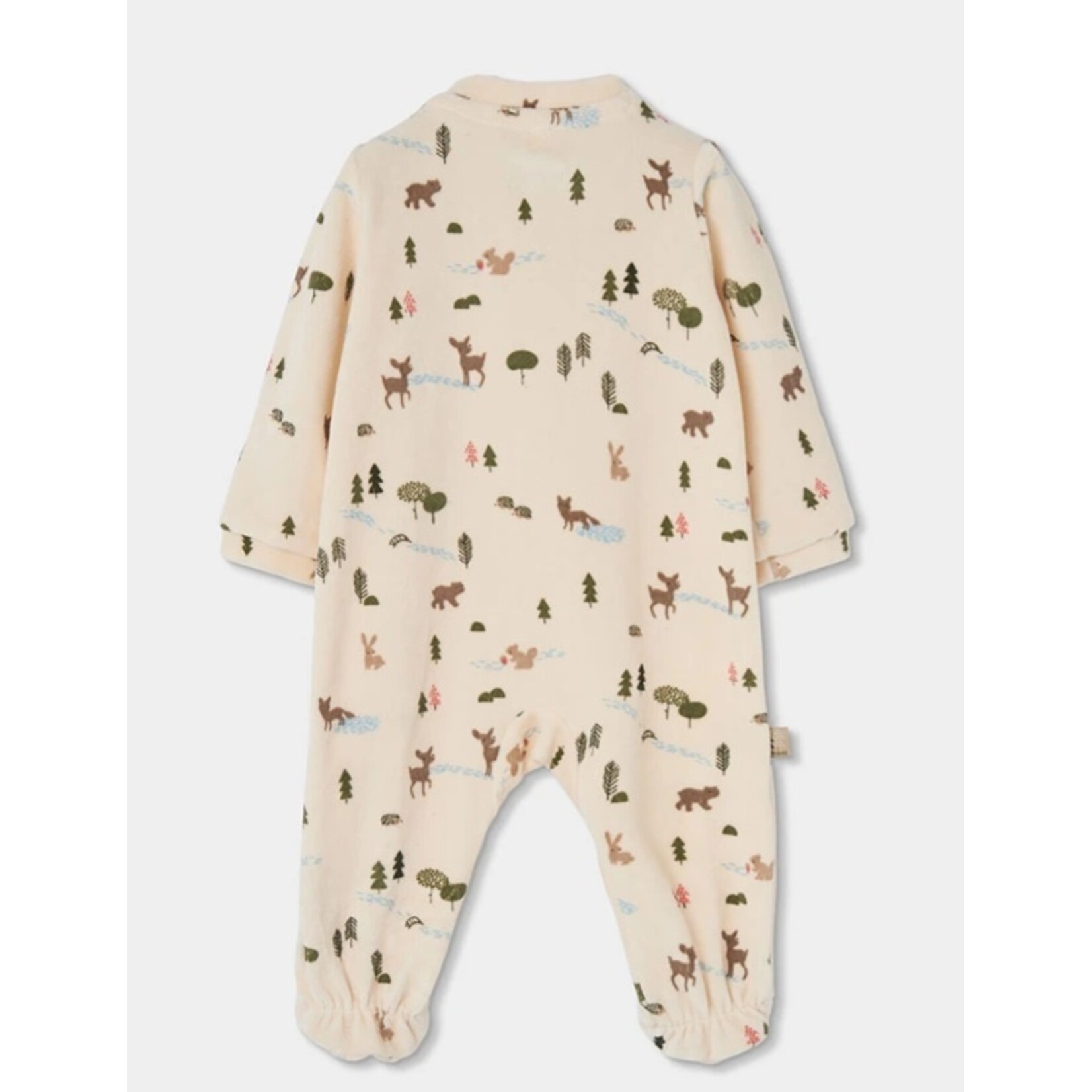 Boboli BOBOLI - Pyjama chaud en velour avec imprimé forêt.