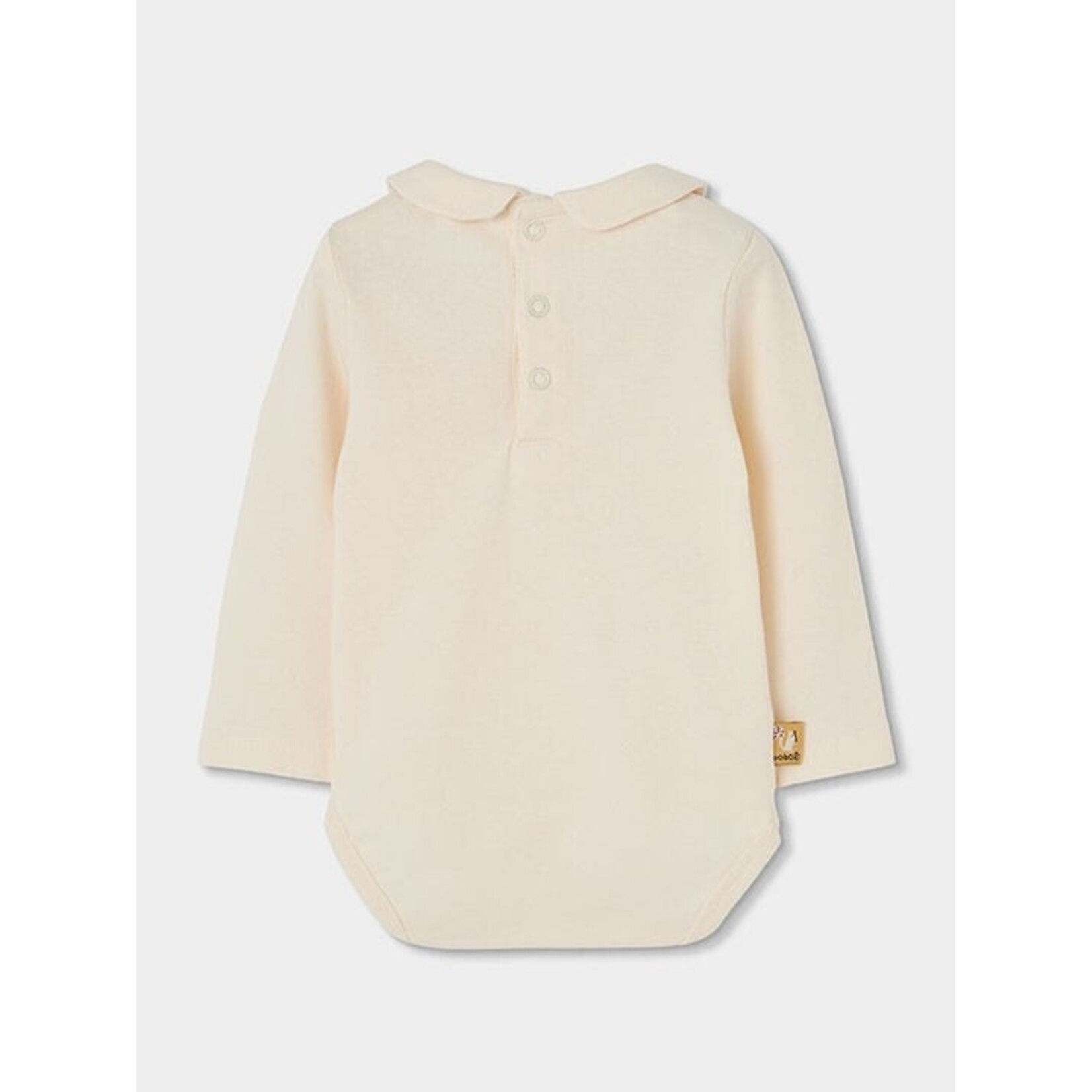 Boboli BOBOLI - Ensemble 2 pièces - Cache-couche beige à col claudine et robe à bretelles beige et brune à broderie d'écureuil et fleur