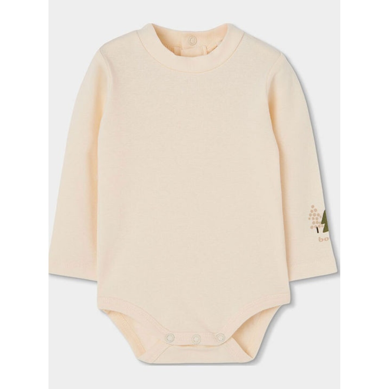 Boboli BOBOLI - Ensemble 2 pièces - Cache-couche beige manches longues et salopette à imprimé d'ours en forêt
