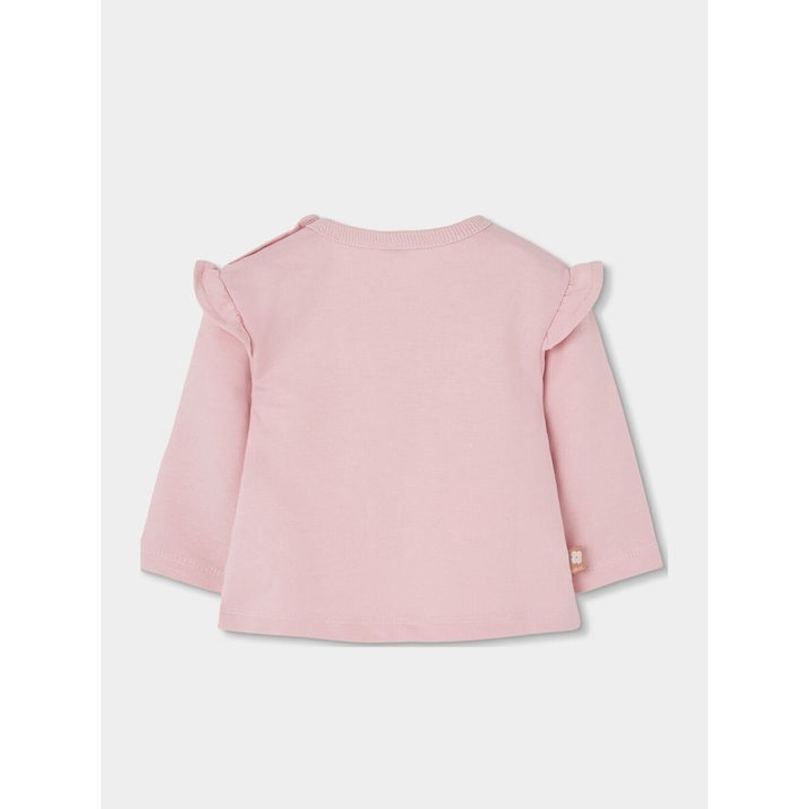 Boboli BOBOLI - Ensemble 2 pièces - Chandail rose à manches longues avec volant et pantalon blanc à fleurs colorées