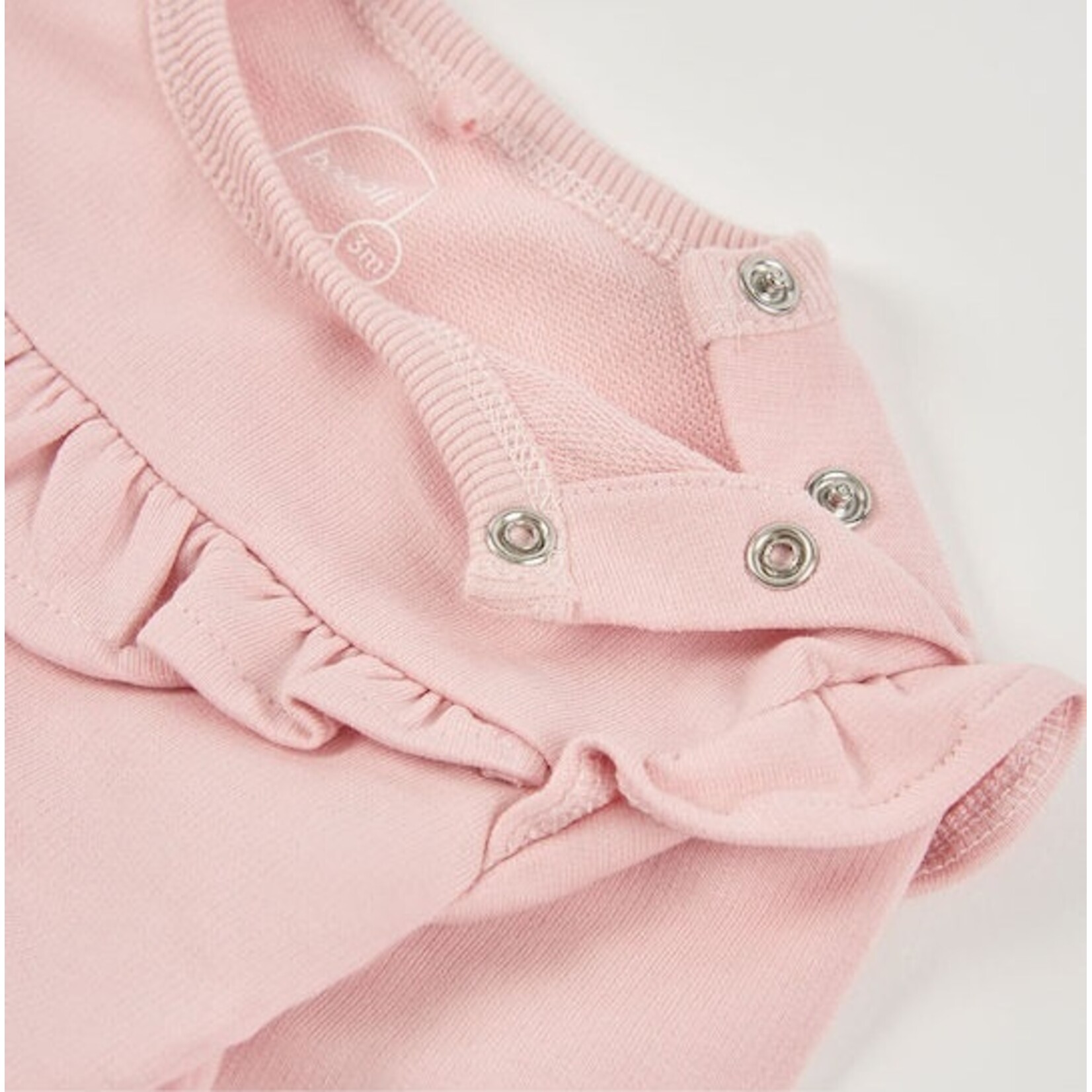Boboli BOBOLI - Ensemble 2 pièces - Chandail rose à manches longues avec volant et pantalon blanc à fleurs colorées