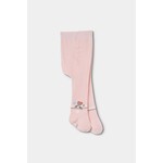Boboli BOBOLI - Collants pour bébé en tricot rose avec motif de fleurs à la cheville