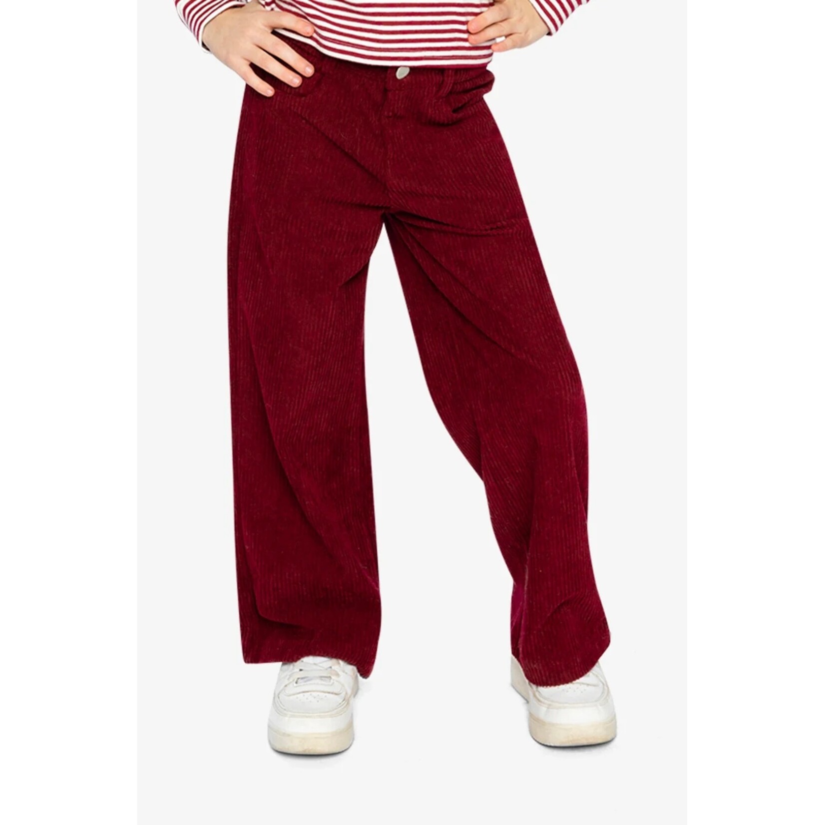 Deux par Deux DEUX PAR DEUX - Reddish-brown stretch corduroy wide-leg pants  'Les essentiels filles'