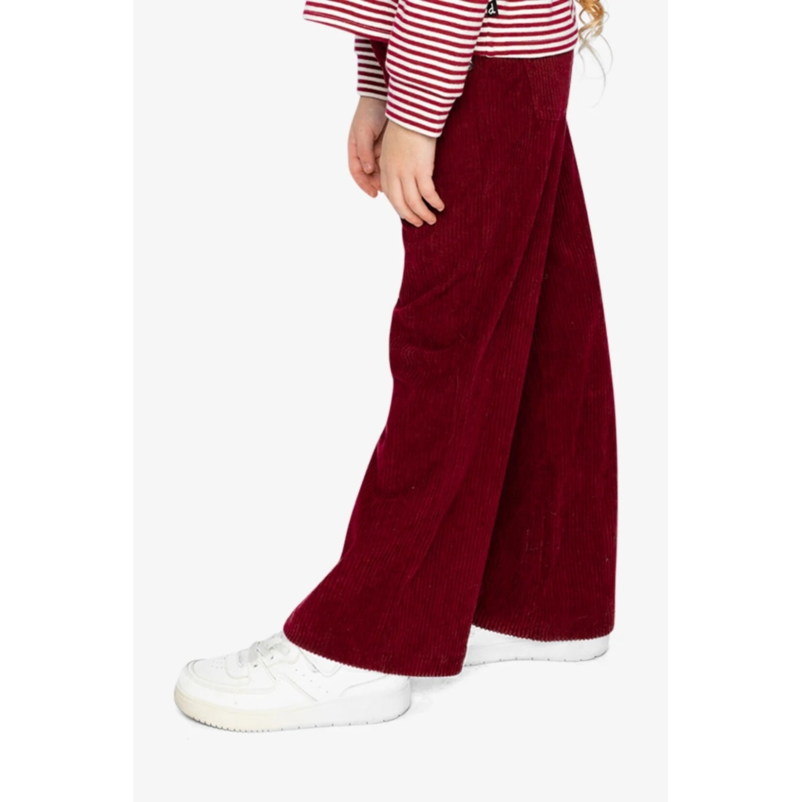 Deux par Deux DEUX PAR DEUX - Pantalon large en velours côtelé extensible brun rougeâtre 'Les essentiels filles'