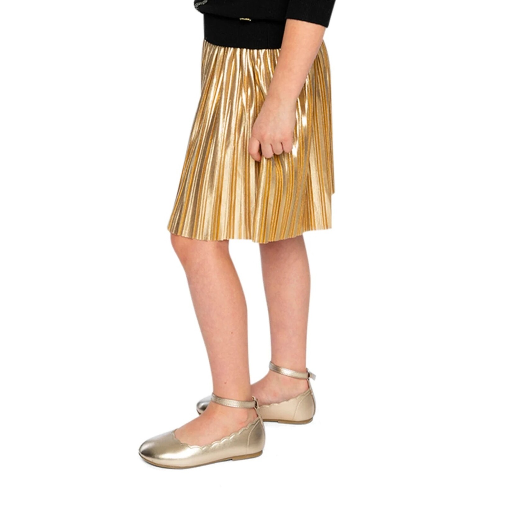Deux par Deux DEUX PAR DEUX - Jupe or avec plis accordéon 'Occasions Chic'