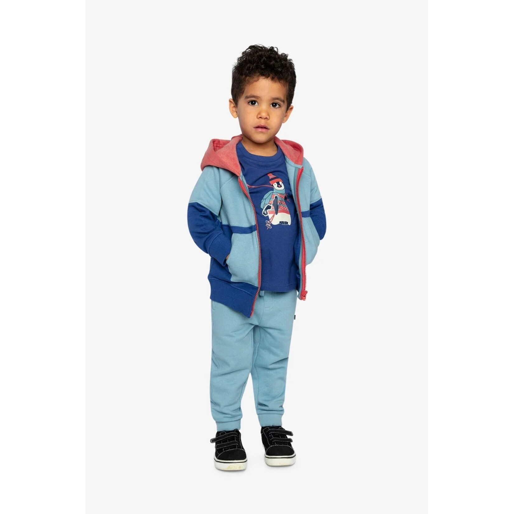Deux par Deux DEUX PAR DEUX - Pantalon de jogging en molleton turquoise 'Copains nordiques'