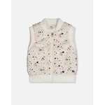 Deux par Deux DEUX PAR DEUX - Veste sans manches zippée en fausse fourrure avec étoiles multicolores