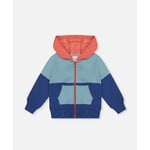 Deux par Deux DEUX PAR DEUX - Veste zippée en molleton avec capuchon bleu, turquoise et orange
