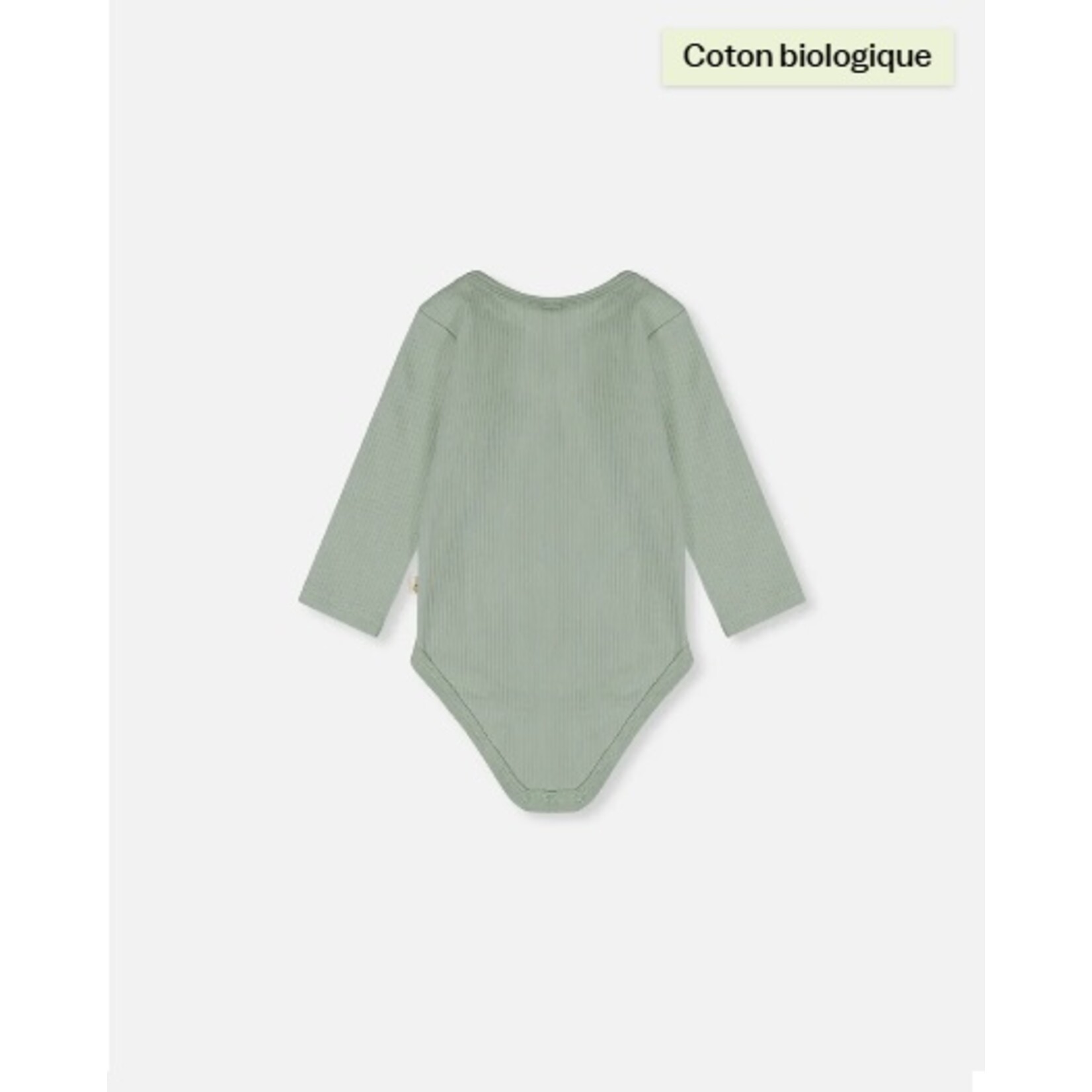 Deux par Deux DEUX PAR DEUX -Cache-couche évolutif vert grisé en coton biologique avec imprimé de fleurs
