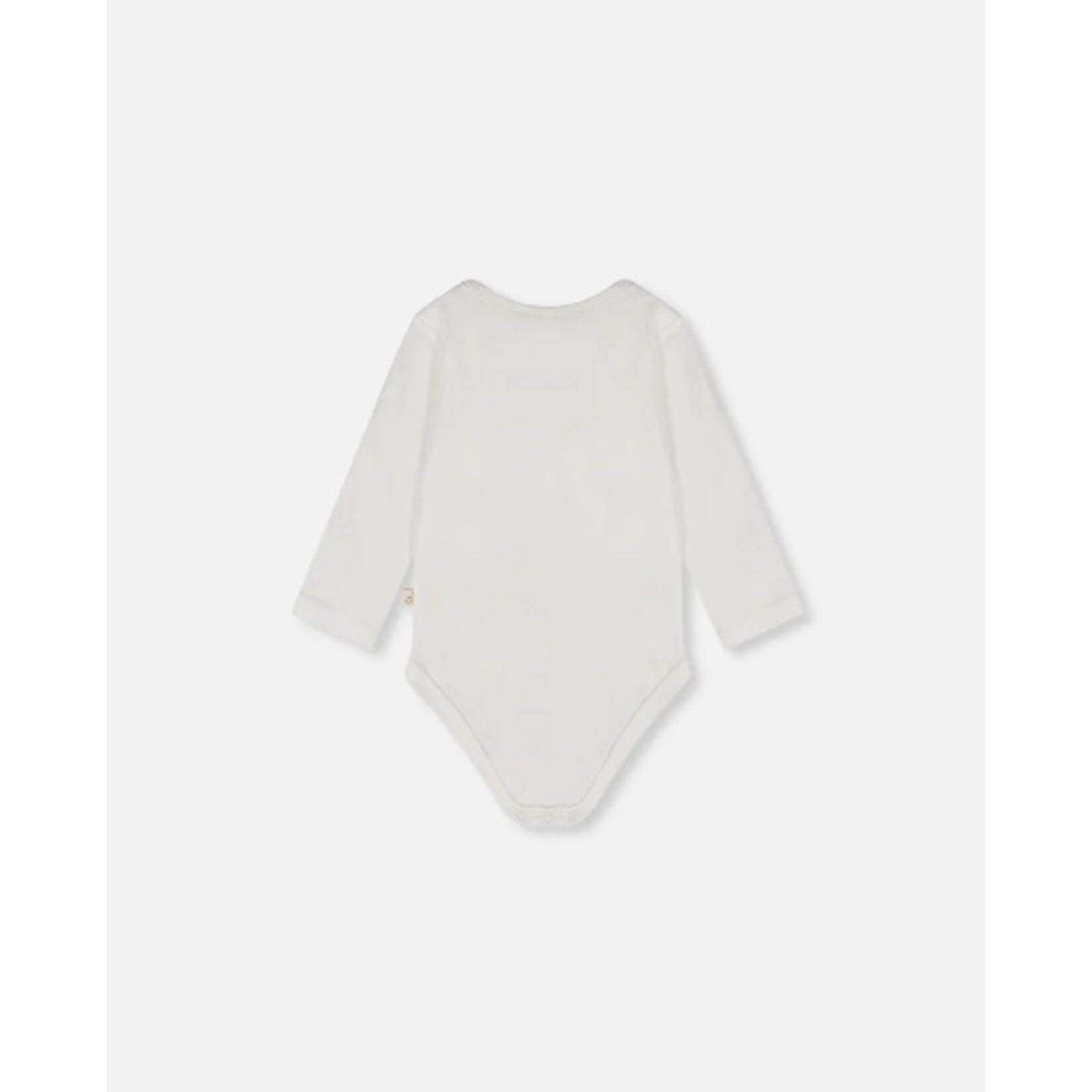 Deux par Deux DEUX PAR DEUX -Cache-couche évolutif  blanc cassé en coton biologique avec imprimé de coeur