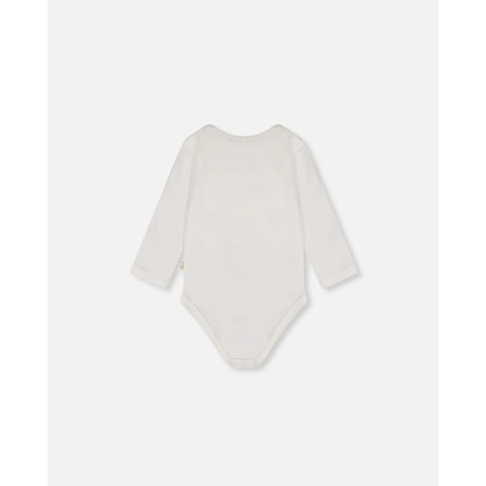 Deux par Deux DEUX PAR DEUX - Grow-with-me organic cotton bodysuit in white with heart print