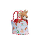 Douglas Cuddle Toys DOUGLAS - Reindeer Plush with Carry Bag 'Cozy Christmas Sassy Sak'