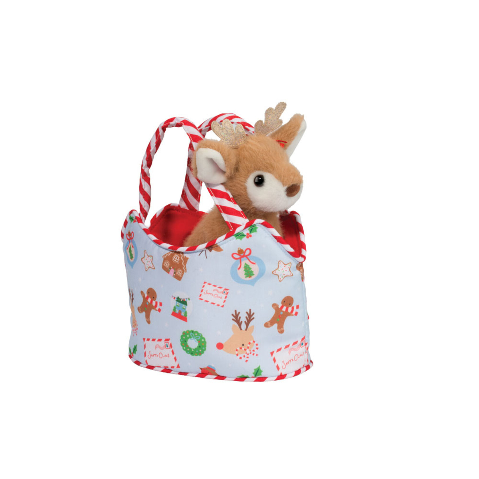 Douglas Cuddle Toys DOUGLAS - Peluche renne avec sac de transport 'Cozy Christmas Sassy Sak'