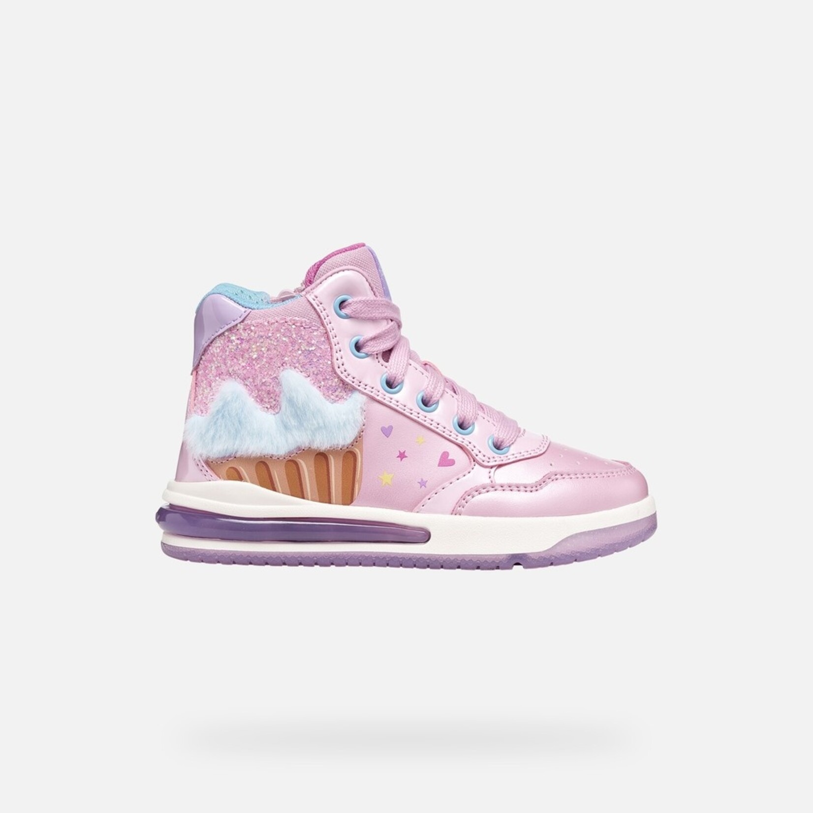 Geox GEOX - Chaussures montantes de sport avec semelle lumineuse 'J. Sketlite - Pink/Sky'