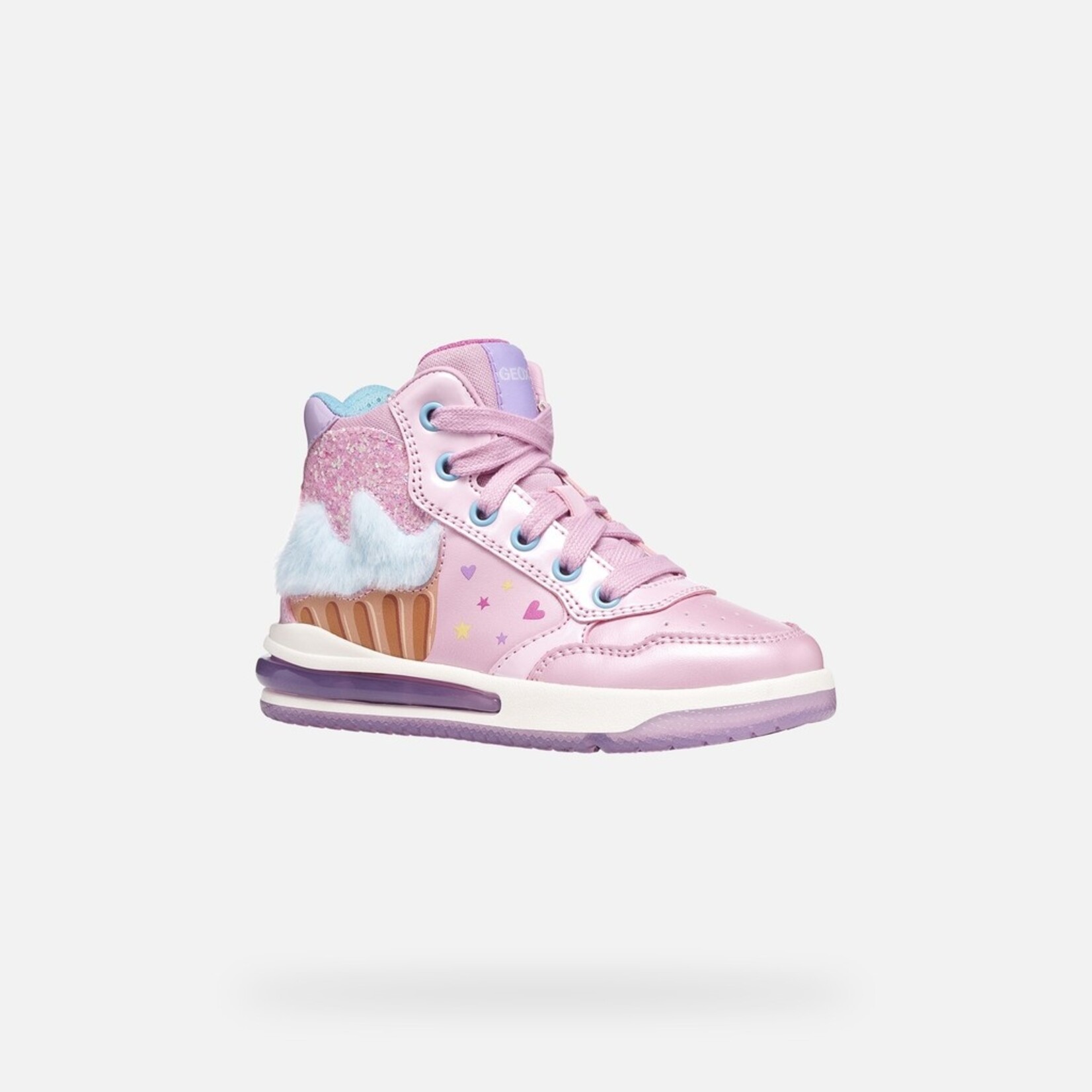 Geox GEOX - Chaussures montantes de sport avec semelle lumineuse 'J. Sketlite - Pink/Sky'
