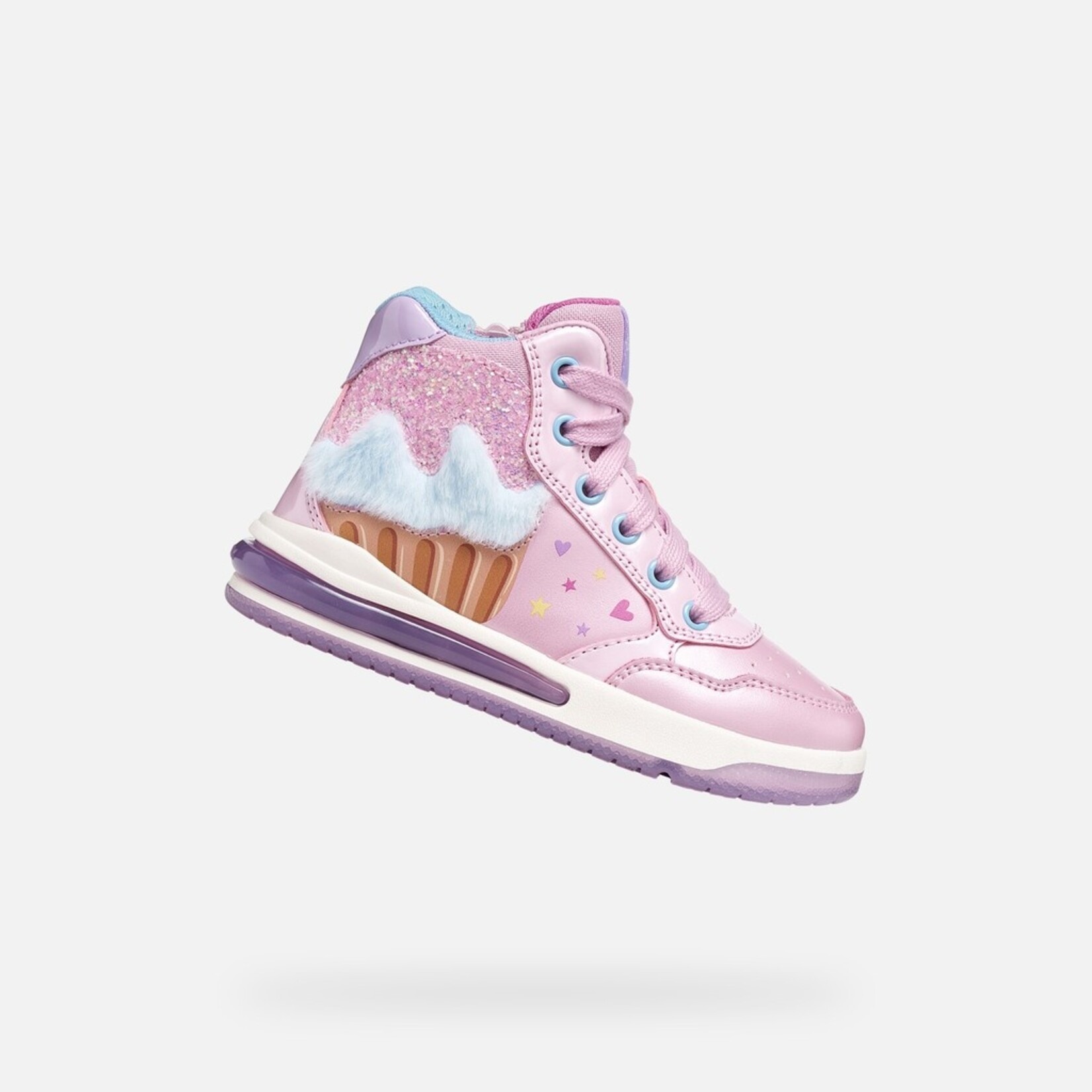 Geox GEOX - Chaussures montantes de sport avec semelle lumineuse 'J. Sketlite - Pink/Sky'