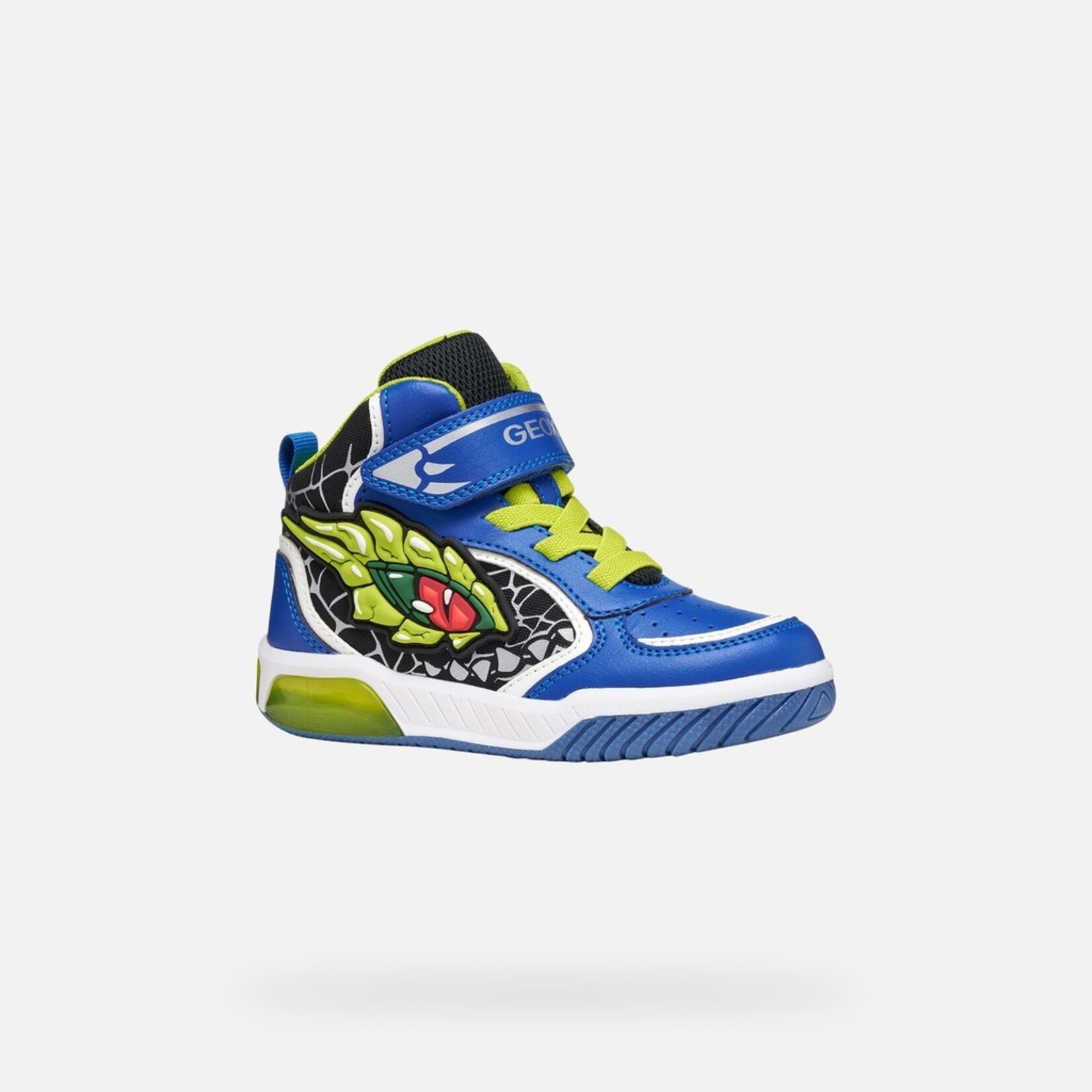 Geox GEOX - High-top sports shoes with light-up soles 'J. Inek - Royal/Lime'