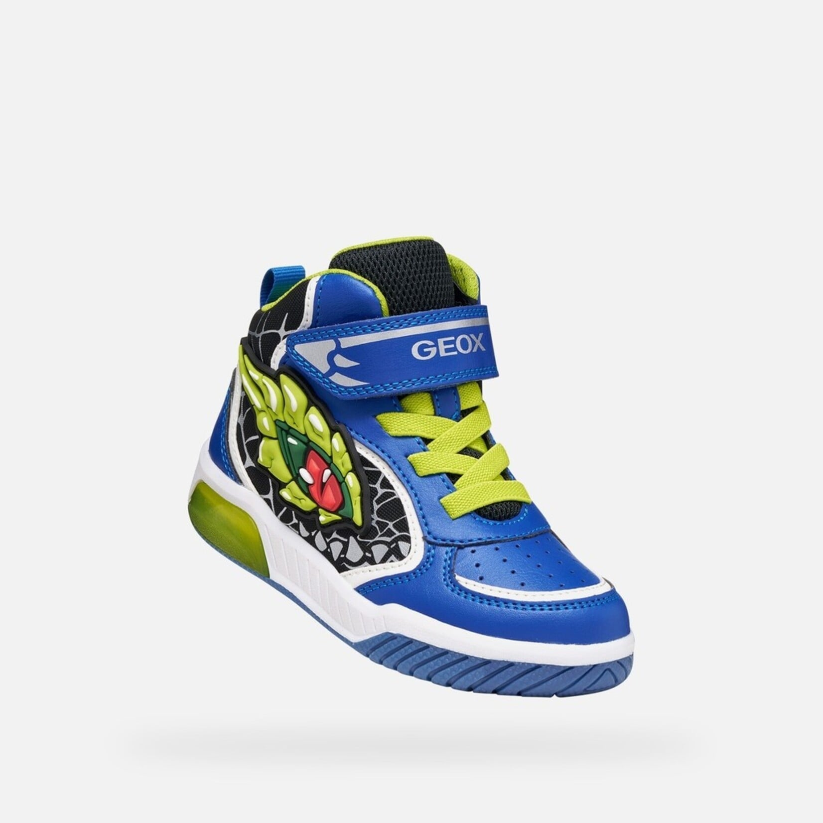 Geox GEOX - High-top sports shoes with light-up soles 'J. Inek - Royal/Lime'