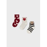 Mayoral MAYORAL - Lot de 3 paires de chaussettes pour bébé/enfant souris 'beige clair/bleu/rouge foncé'
