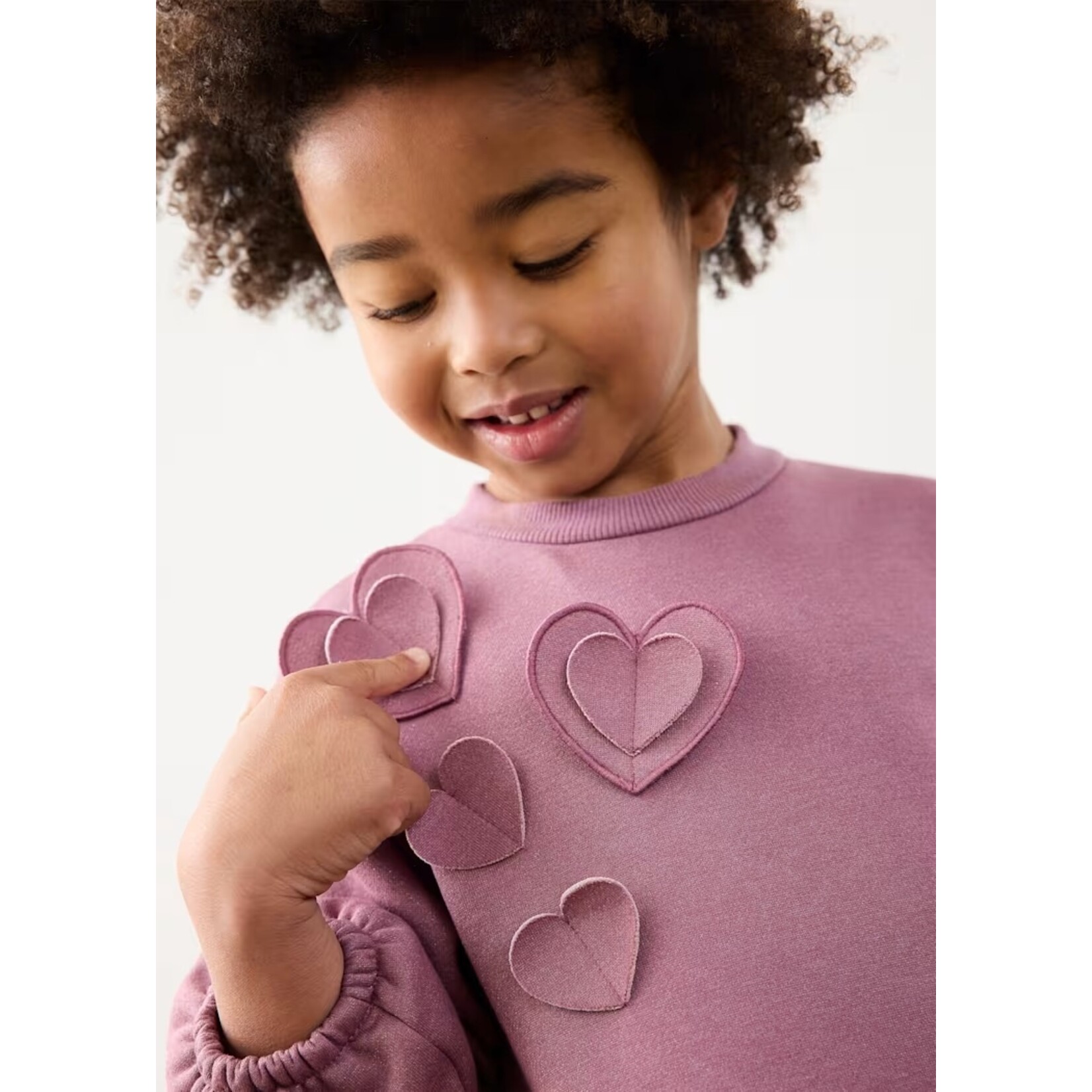 Mayoral MAYORAL - Purple sequined fleece dress with heart pattern