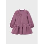 Mayoral MAYORAL - Purple sequined fleece dress with heart pattern